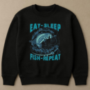 Eat Sleep Fish Repeat Fishing Sweatshirt