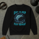 Eat Sleep Fish Repeat Fishing Sweatshirt