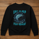 Eat Sleep Fish Repeat Fishing Sweatshirt