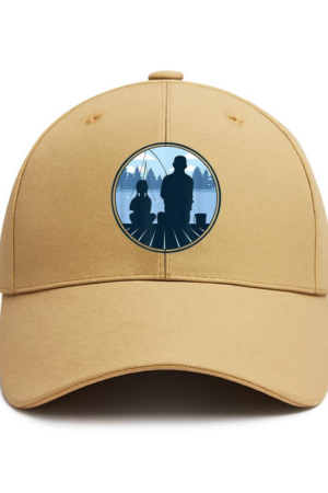 Father And Daughter Fishing Cotton Baseball Hat