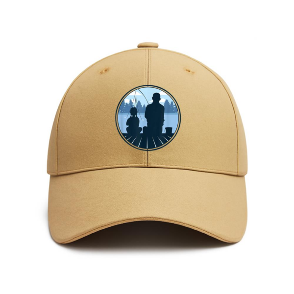 Father And Daughter Fishing Cotton Baseball Hat