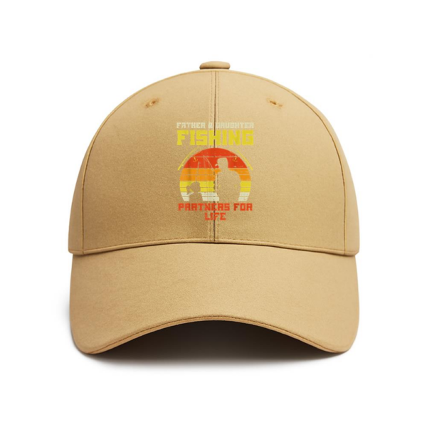 Father Daughter Fishing Partner For Life Retro Cotton Baseball Hat