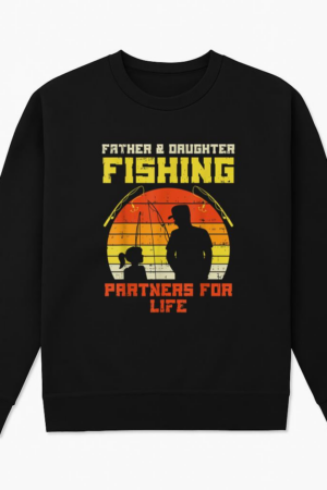 Father Daughter Fishing Partner For Life Retro Sweatshirt