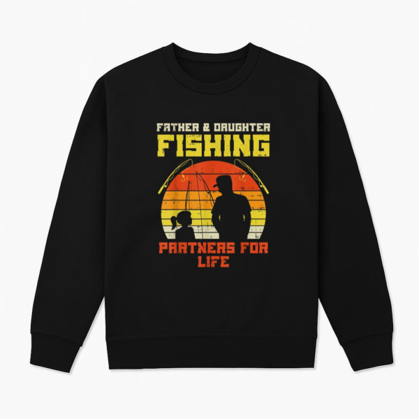 Father Daughter Fishing Partner For Life Retro Sweatshirt