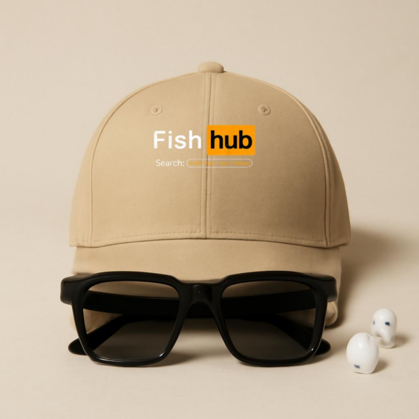 Fish Hub Man I Love Fishing Cotton Baseball Hat - Image 4