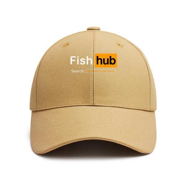 Fish Hub Man I Love Fishing Cotton Baseball Hat