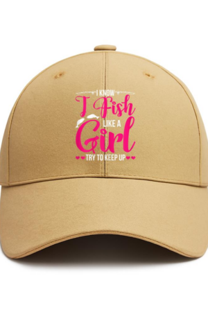 Fish Like Girl Try To Keep Up Cotton Baseball Hat