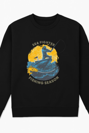 Fisherman Peaceful Artistic Fishing Sweatshirt