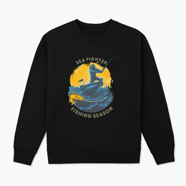 Fisherman Peaceful Artistic Fishing Sweatshirt