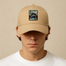 Fisherman Peaceful Cartoon Fishing Cotton Baseball Hat