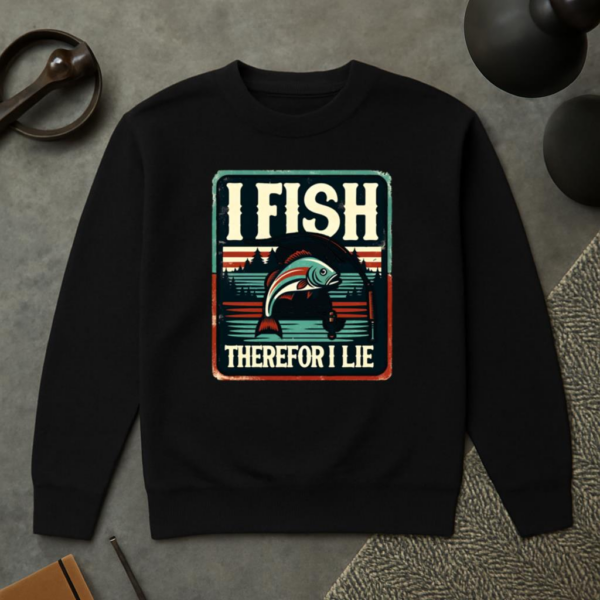 Fisherman Peaceful Cartoon Fishing Sweatshirt - Image 2