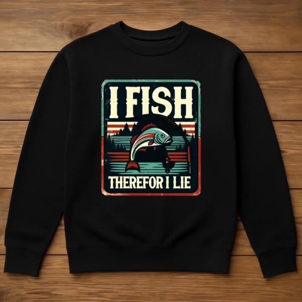 Fisherman Peaceful Cartoon Fishing Sweatshirt - Image 3