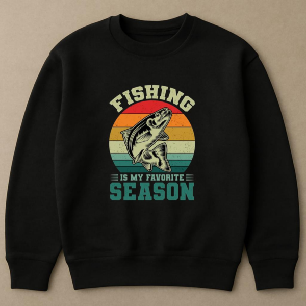 Fisherman Peaceful Modern Fishing Sweatshirt - Image 4