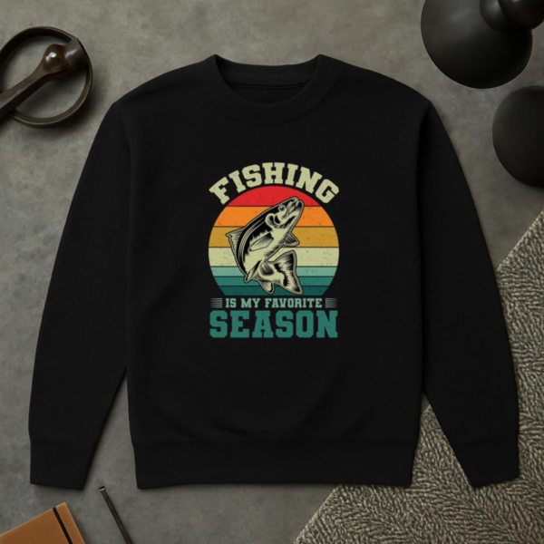 Fisherman Peaceful Modern Fishing Sweatshirt - Image 2