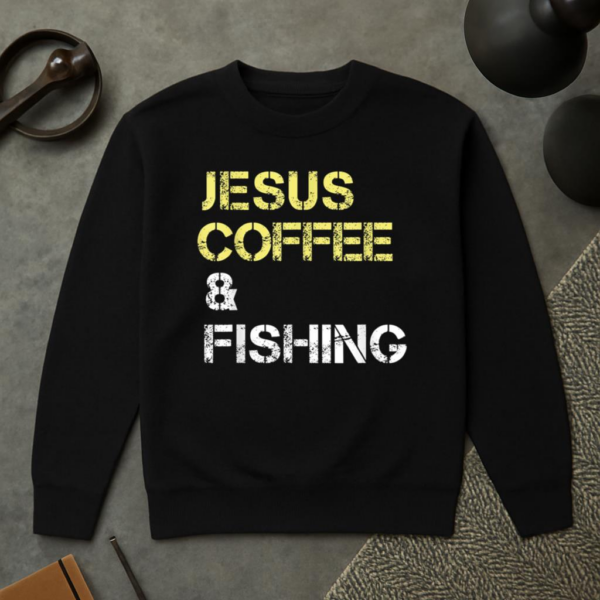 Fishing Apparel For Christian Coffee Sweatshirt - Image 2