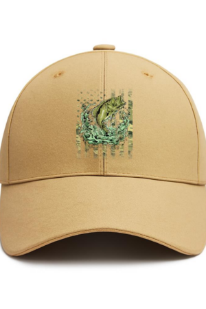 Fishing Camouflage USA Flag Cotton Baseball Hat