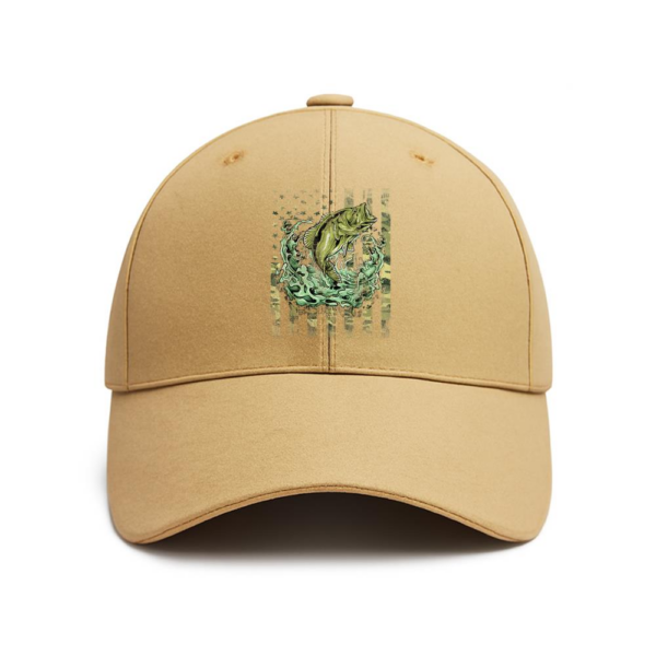 Fishing Camouflage USA Flag Cotton Baseball Hat