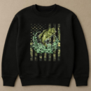 Fishing Camouflage USA Flag Sweatshirt