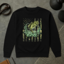 Fishing Camouflage USA Flag Sweatshirt