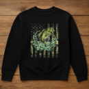 Fishing Camouflage USA Flag Sweatshirt