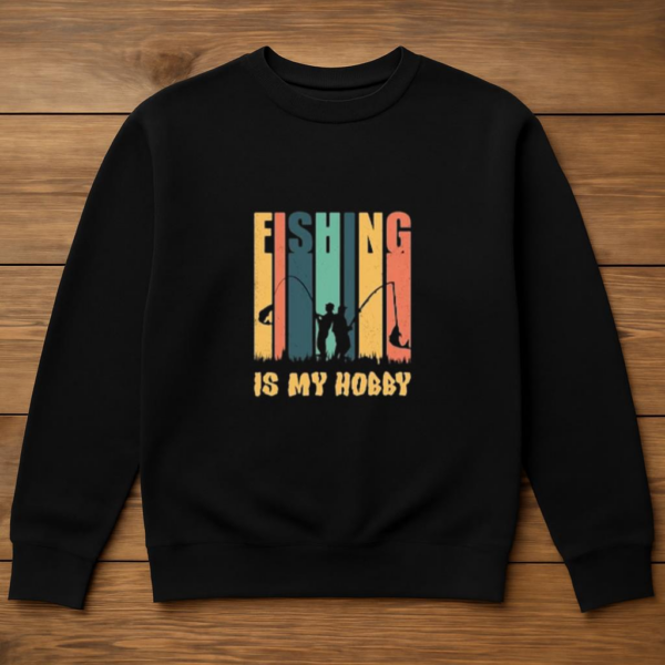 fishing design vector fly t Sweatshirt - Image 3
