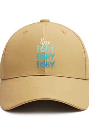 Fishing Here Fishy Love Summer Lake Cotton Baseball Hat