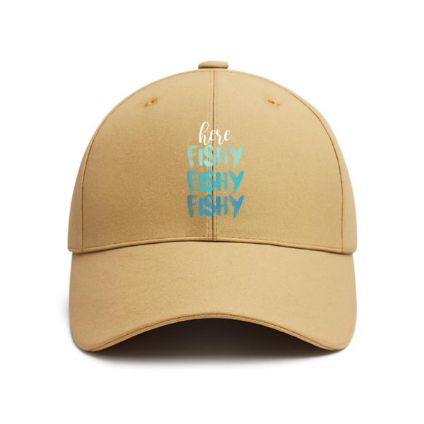 Fishing Here Fishy Love Summer Lake Cotton Baseball Hat