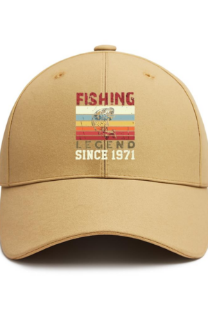 fishing legend since vintage X Cotton Baseball Hat