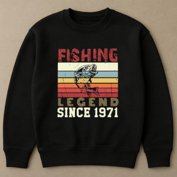 fishing legend since vintage X Sweatshirt - Image 4