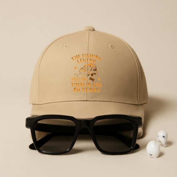 fishing legend th birthday gifts Cotton Baseball Hat - Image 4