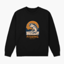 fishing logo design retro style Sweatshirt