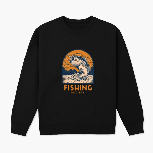 fishing logo design retro style Sweatshirt