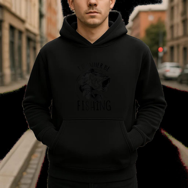 I_d Rather Be Fishing Bass Fisherman Hoodie - Image 4