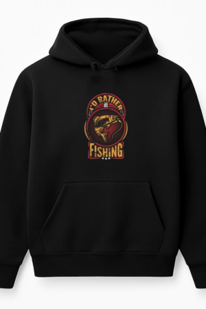 id rather be fishing typographic Hoodie