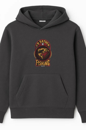 id rather be fishing typographic Hoodie