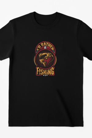 id rather be fishing typographic T-Shirt