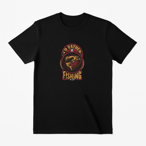 id rather be fishing typographic T-Shirt