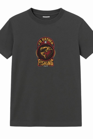 id rather be fishing typographic T-Shirt