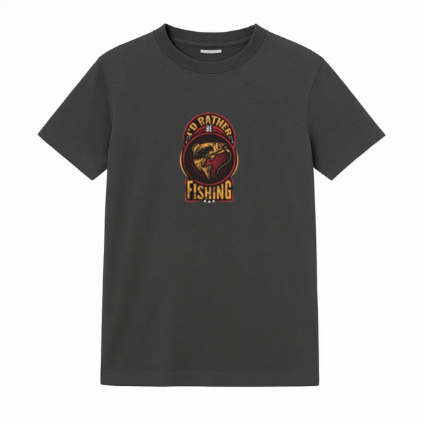 id rather be fishing typographic T-Shirt