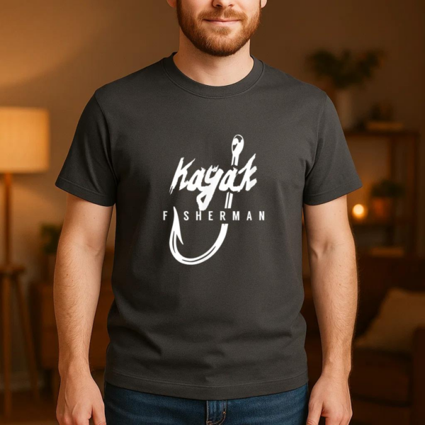 Kayak Fisherman Fishing T-Shirt - Image 3