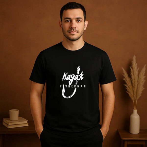 Kayak Fisherman Fishing T-Shirt - Image 2