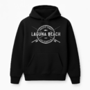 Laguna Beach CA Vintage Crossed Fishing Rods Hoodie