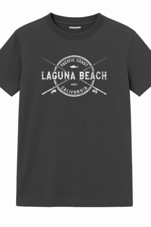 Laguna Beach CA Vintage Crossed Fishing Rods T-Shirt