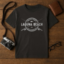 Laguna Beach CA Vintage Crossed Fishing Rods T-Shirt