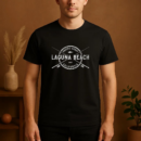 Laguna Beach CA Vintage Crossed Fishing Rods T-Shirt