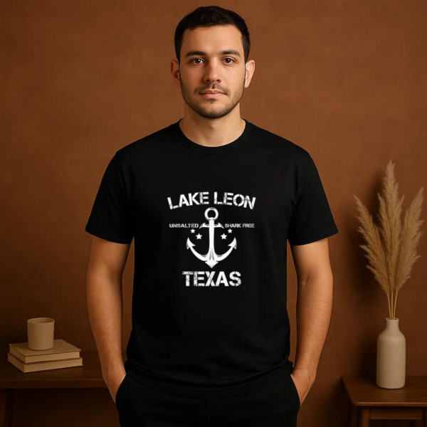 Lake Leon Texas Fishing Camping T-Shirt - Image 2