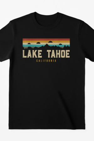 Lake Tahoe Vintage Mountains Hiking Camping California T-Shirt