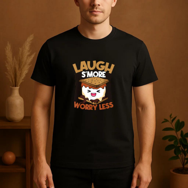 Laugh S more Worry Less Camping T-Shirt - Image 4