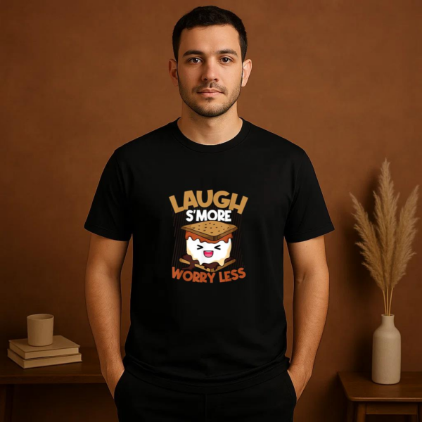 Laugh S more Worry Less Camping T-Shirt - Image 2