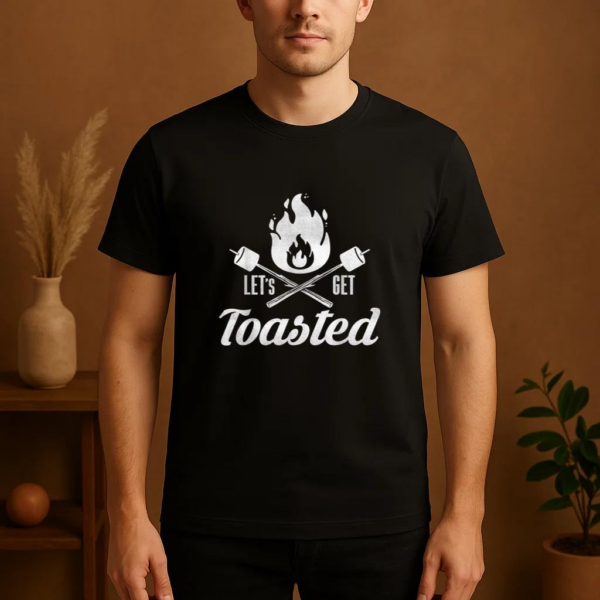 Lets Get Toasted Camping T-Shirt - Image 4